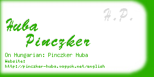 huba pinczker business card